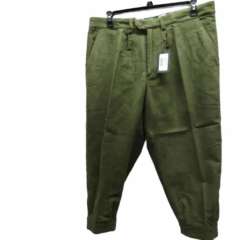 NEW LAKSEN men’s belgravia moleskin knickers pants in loden green